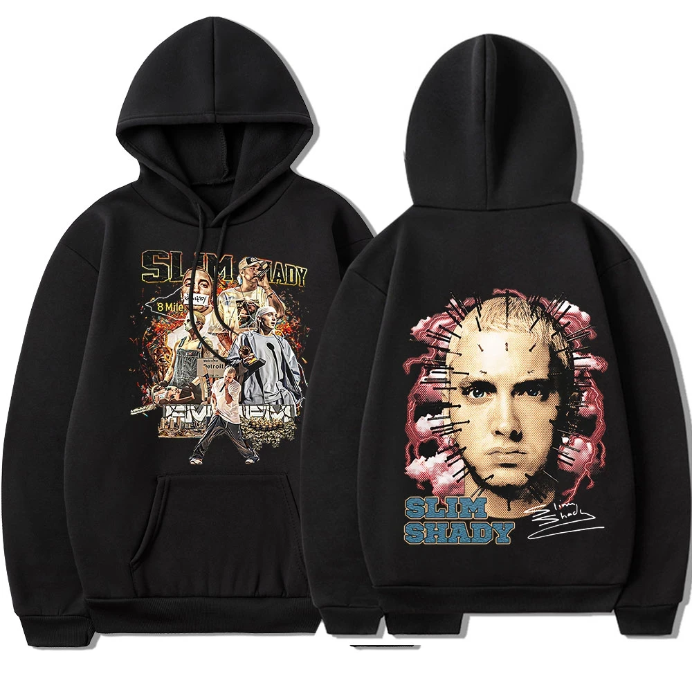 Felpa Eminem Slim Shady Stile Streetwear Hip-Hop Rap