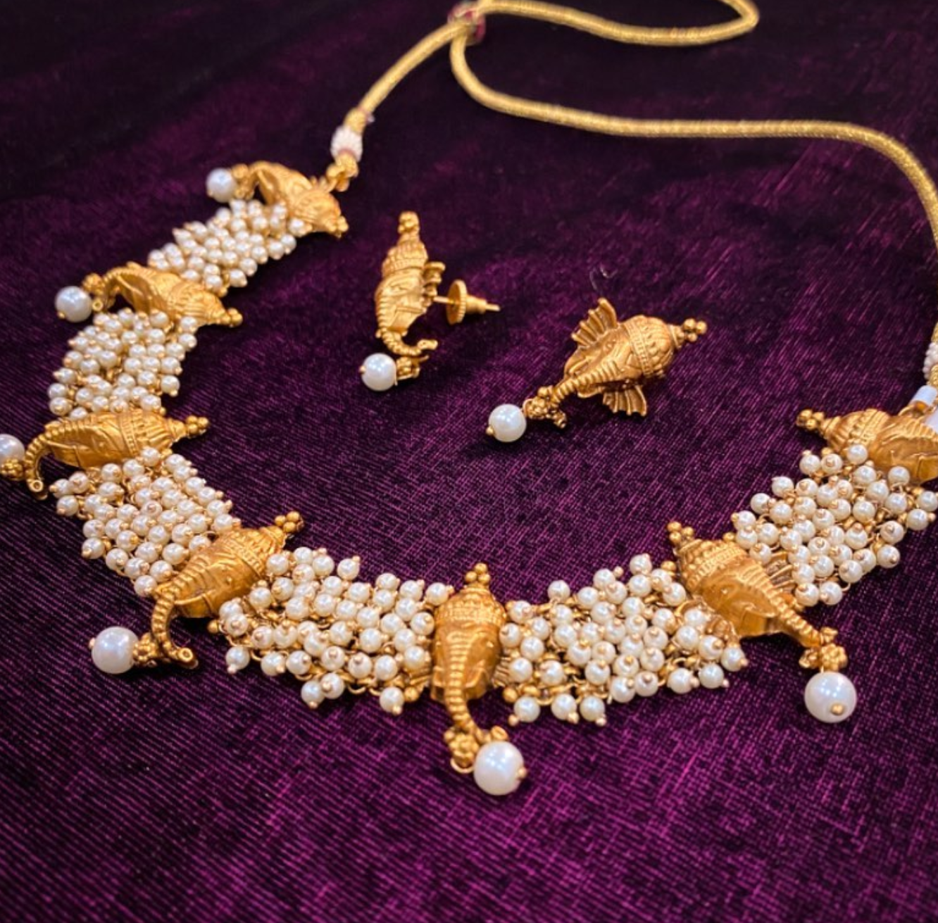 Ganapathi necklace &amp; earring