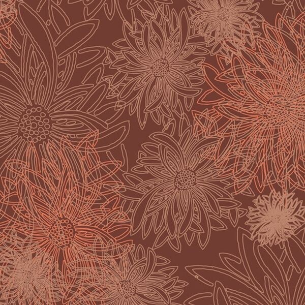 Floral Elements von Art Gallery Fabrics in der Farbe FE-501  | Spicy Brown