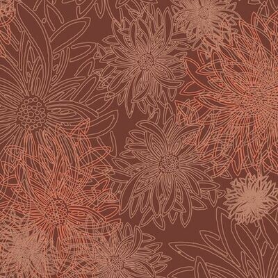 Floral Elements von Art Gallery Fabrics in der Farbe FE-501 | Spicy Brown