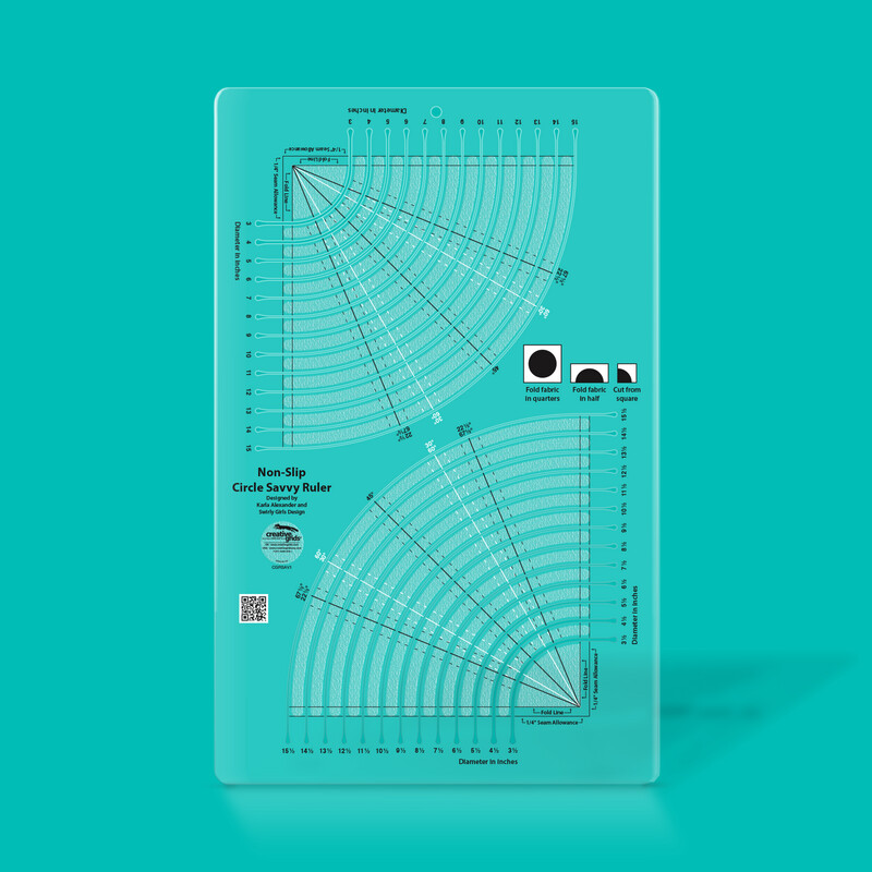 Creative Grids Circle Savvy Lineal Ruler | designed by Gudrun Erla | Non slip Creative Grids Circle Savvy Lineal Ruler | designed by Gudrun Erla | Non slip