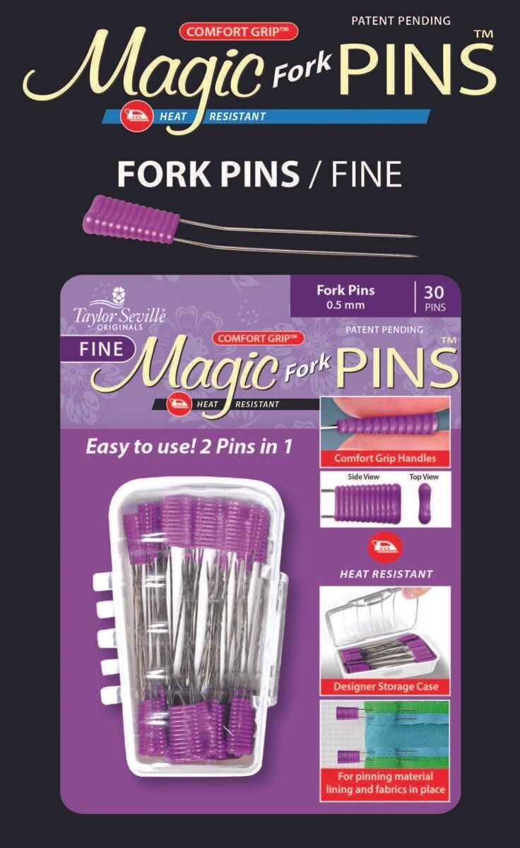 Taylor Seville Magic Pins - Gabelnadeln FINE | 0,5 x 45 mm | 30 Stück