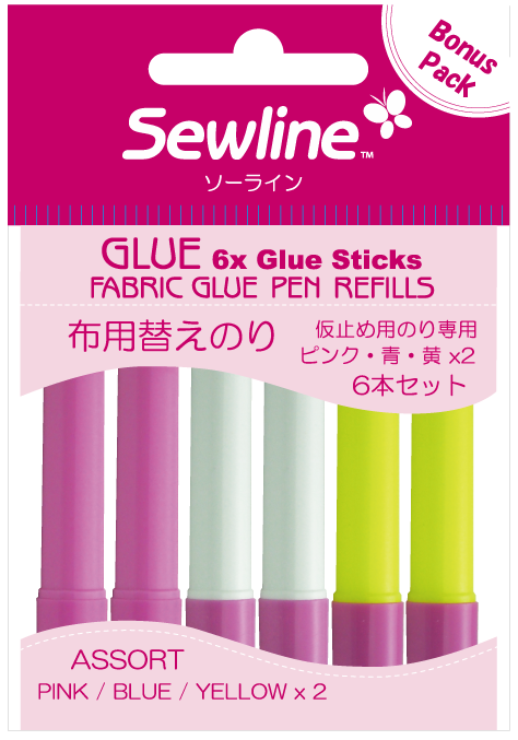 Nachfüllpack - 6 Nachfüllpatronen für Klebestift MIX - wasserlöslich | Glue Sticks von Sewline