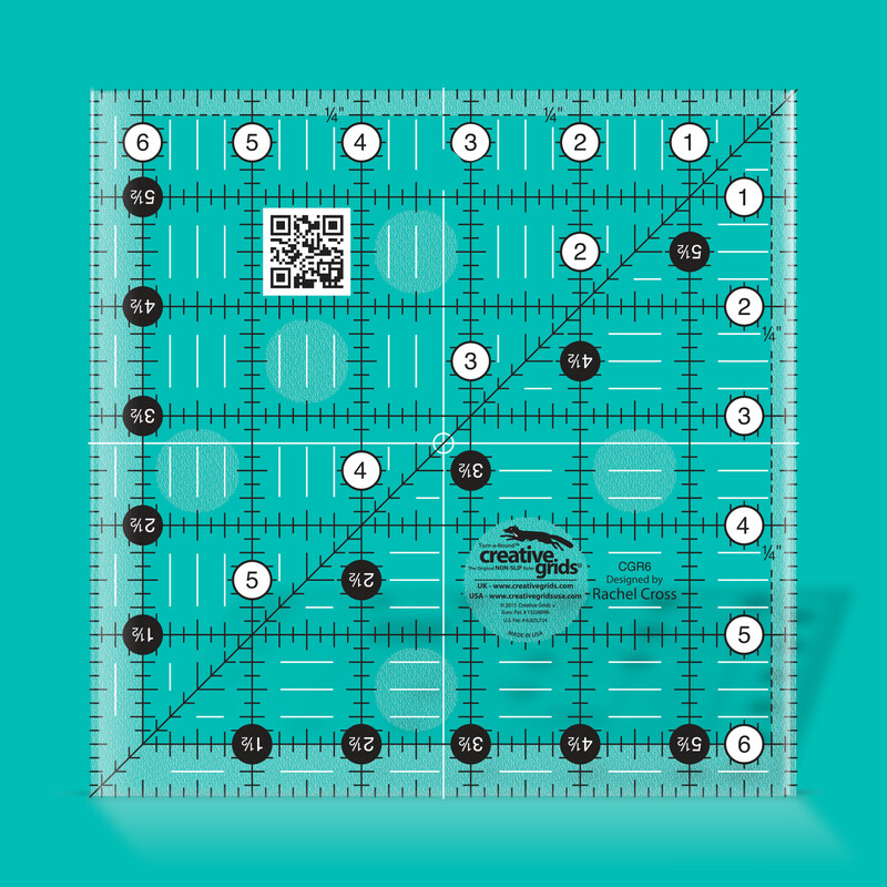 Creative Grids Quilt Lineal 6 ½ Creative Grids Quilt Lineal 6 ½" x 6 ½" | Non slip