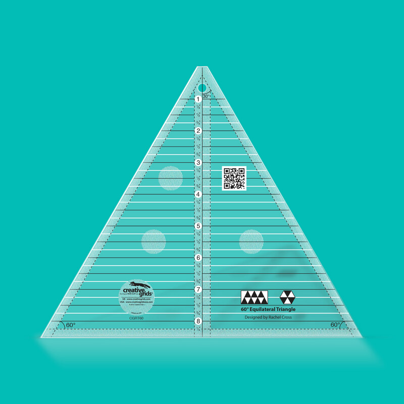 Creative Grids 60° Triangle Lineal Ruler | 8½ Creative Grids 60° Triangle Lineal Ruler | 8½" | Non slip