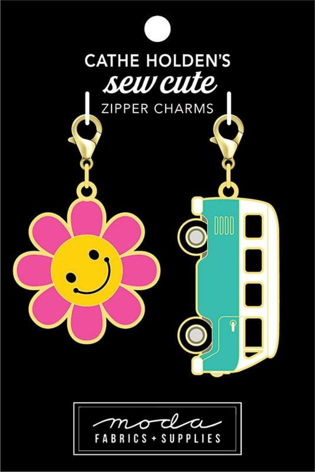 Sew Cute Zipper Anhänger von Cathe Holden | Flower + Bus