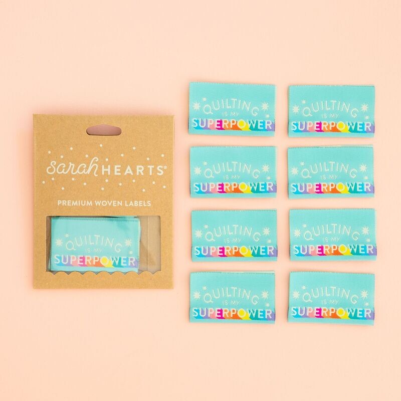 Sarah Hearts x Tied with a Ribbon | Webetiketten | Quilting is My Superpower Sarah Hearts x Tied with a Ribbon | Webetiketten | Quilting is My Superpower