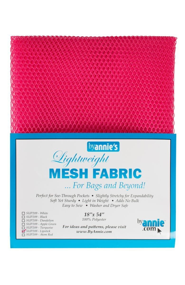 by Annie's Lightweight Mesh Fabric | Netzstoff - Lipstick