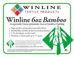 Winline 6oz Volumenvlies aus 100% Bambus | zusätzliches Volumen, Vliesgröße: 25 cm