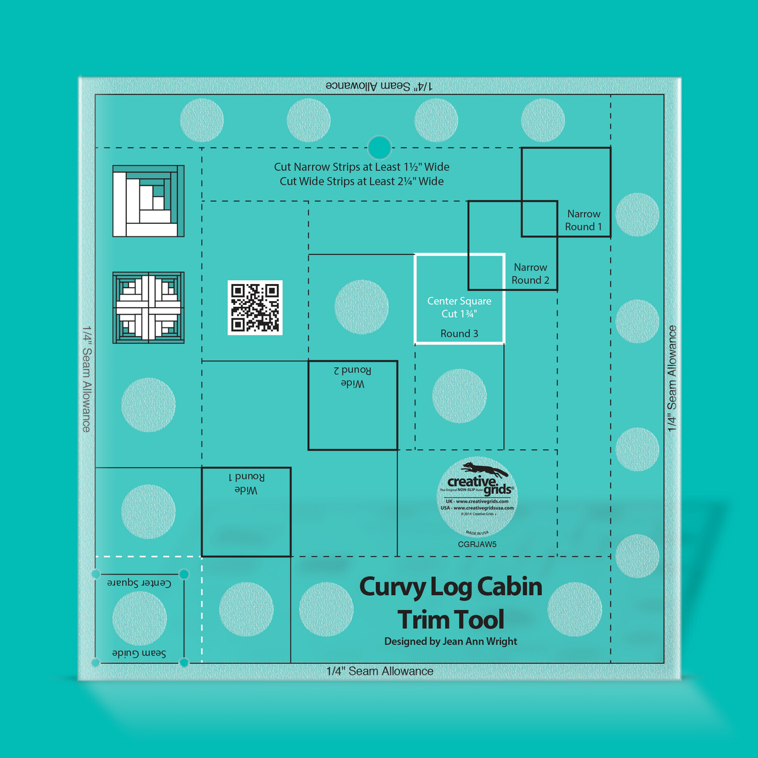 Creative Grids 8" Curvy Log Cabin Trim Tool Duo von Jean Ann Wright
| Non slip