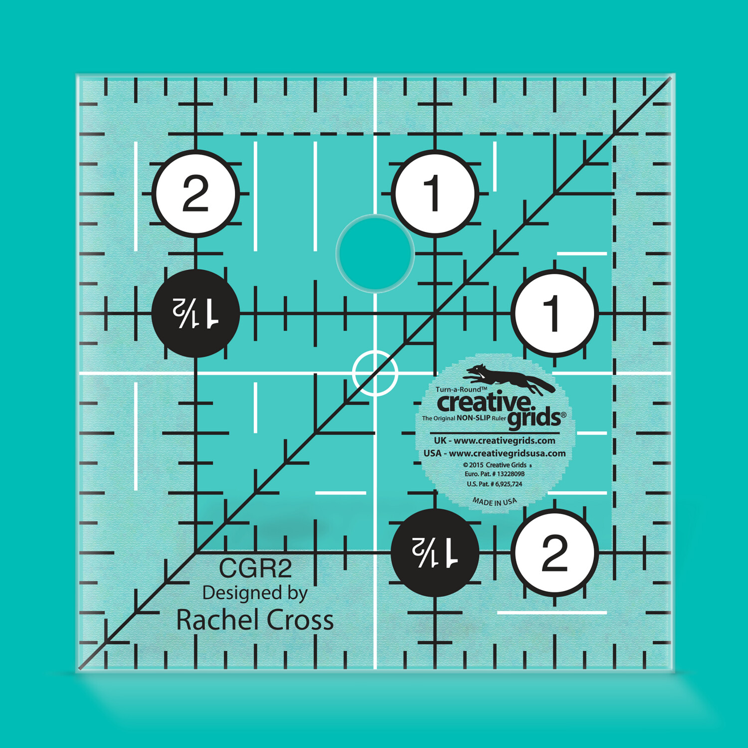 Creative Grids 2½" x 2½" Quilt Lineal | Non slip