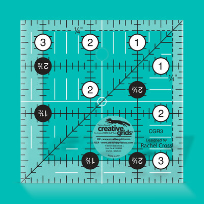 Creative Grids 3½" x 3½" Quilt Lineal | Non slip