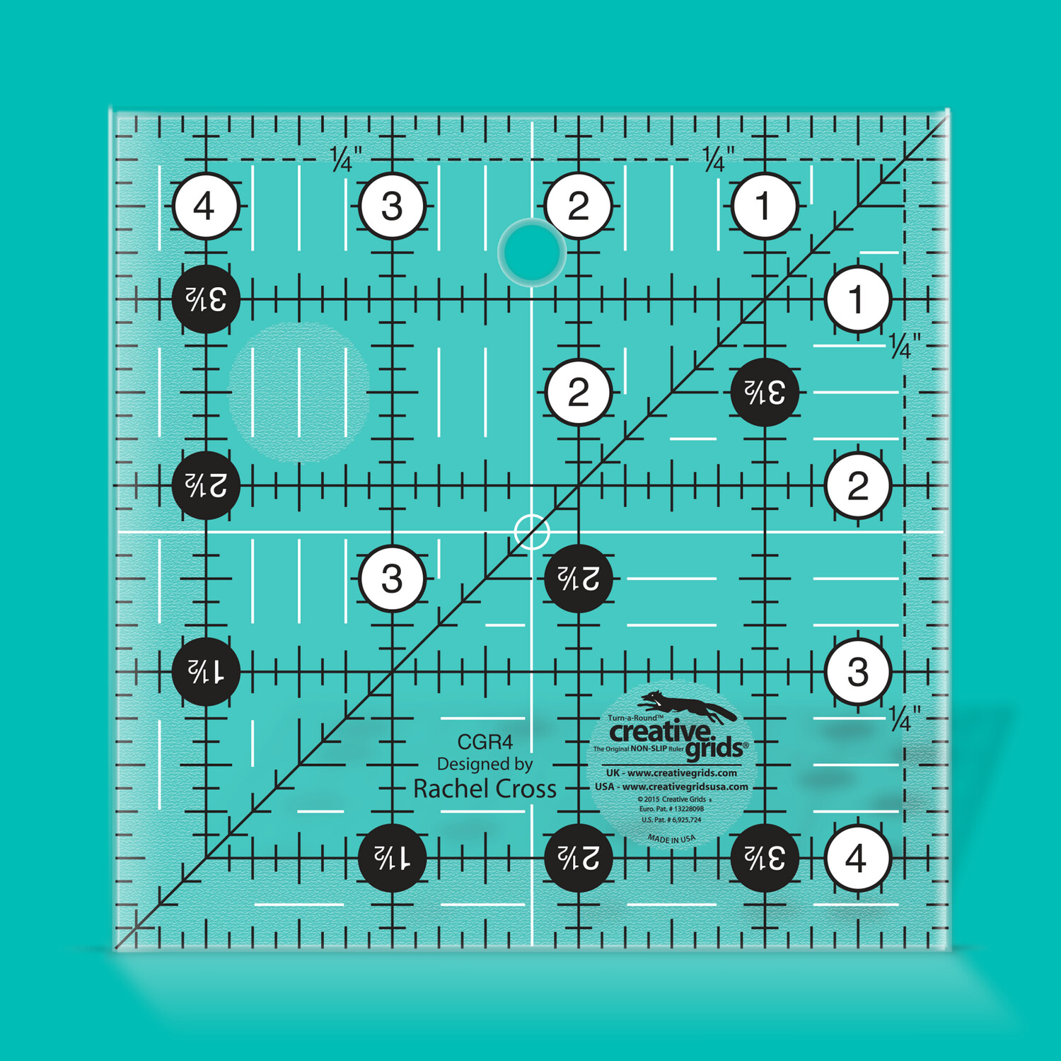 Creative Grids 4½" x 4½" Quilt Lineal  | Non slip