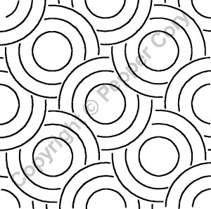 Quiltschablone | Quilters Stencil - 16" Modern Circles Background