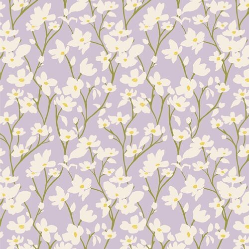 Fresh Linen von Katie O'Shea für Art Gallery Fabrics | Dogwood Moonlight