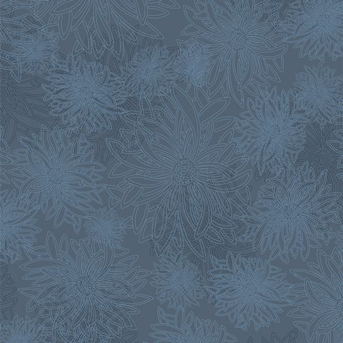 Floral Elements von Art Gallery Fabrics in der Farbe FE-546  | Washed Denim