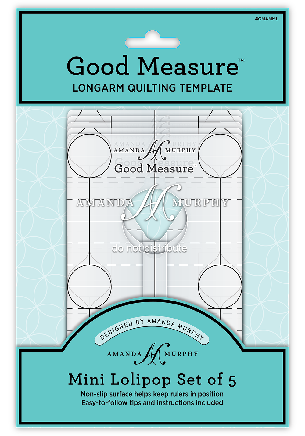 Mini-Lollipop Set of 5 | Good Measure Ruler | Quiltlineal Set von Amanda Murphy - High Shank