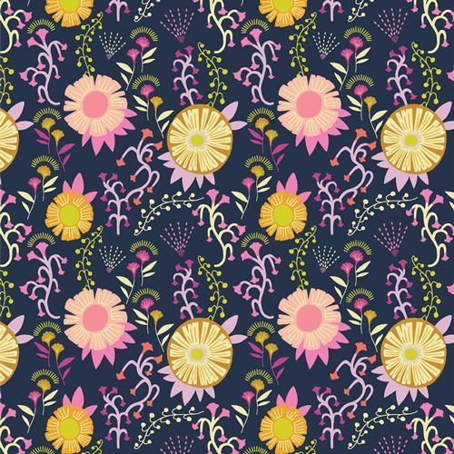 Sunrise Sunset von Jessica Swift für Art Gallery Fabrics | Flora Magica