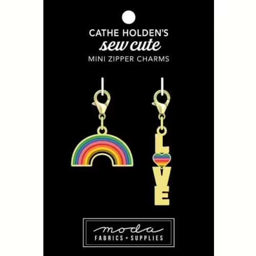 Sew Cute Zipper Anhänger von Cathe Holden | Regenbogen + Love