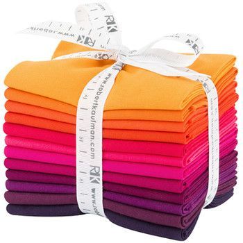 Kona Cotton Solids | Birds of Paradise Palette | Fat Quarter Bundle | Robert Kaufmann Fabrics
