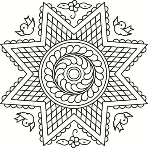Quiltschablone | Quilters Stencil - Large Star | 21.5"