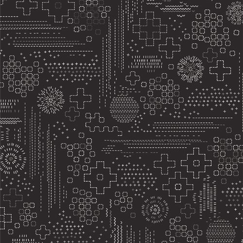 Sashiko Craft Char | InkPerfect Carbon Edition von AGF Studio für Art Gallery Fabrics