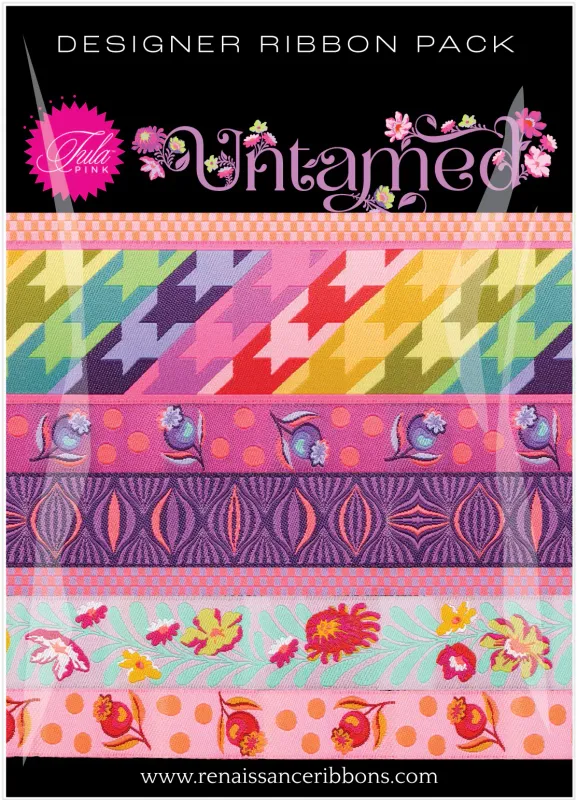 Tula Pink | Untamed  in Cosmic | Designer Webband Set | Ribbon Pack