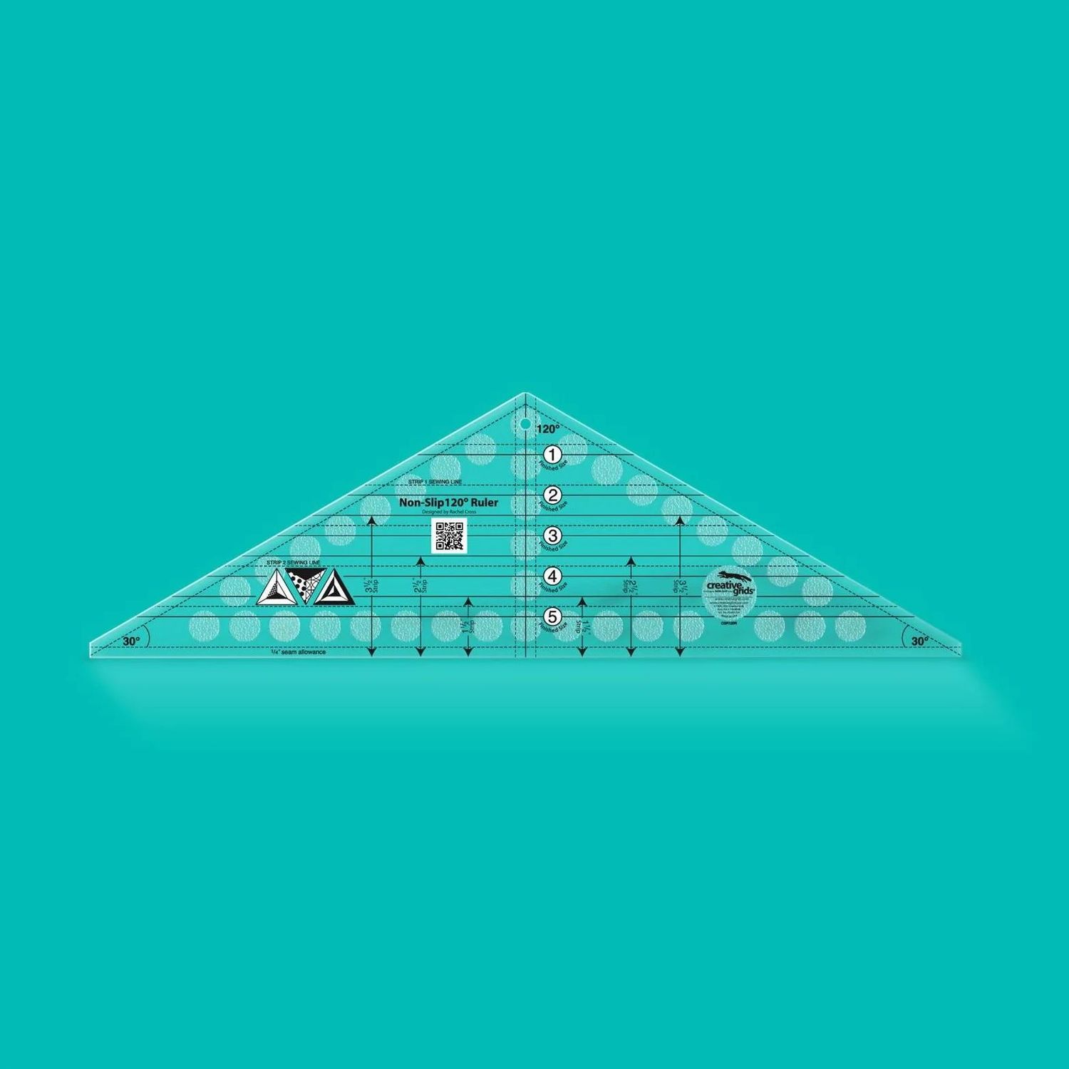 Creative Grids 120° Triangle Lineal Ruler | Non slip