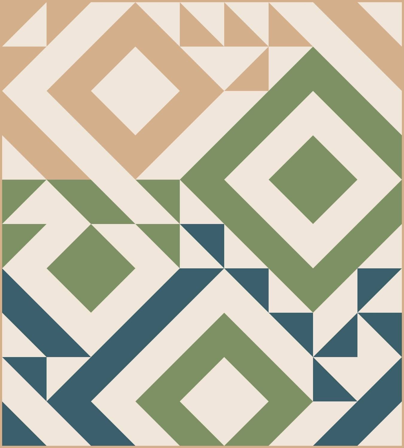 Quilt Kit | Triangle Jitters Quilt  featuring AGF PURE Solids | Suzy Quilts