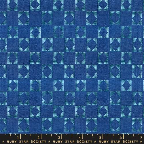 Ruby Star Society | Warp Weft Ooh Lucky Lucky | Star Wovens Garment Patchwork | Bluebell