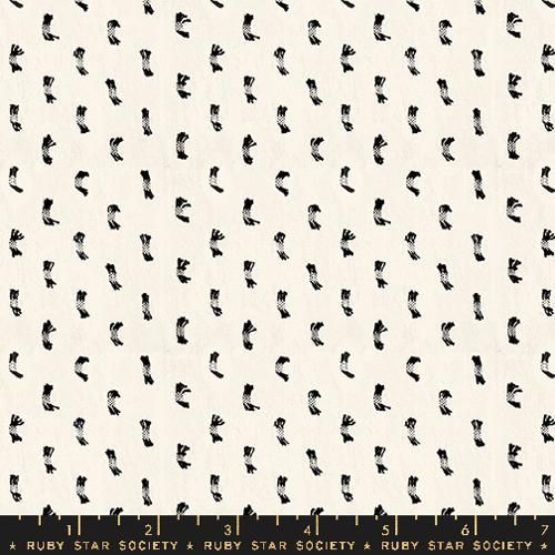 Ruby Star Society | Warp Weft Ooh Lucky Lucky | Flicker Wovens Garment Dot | Natural Black