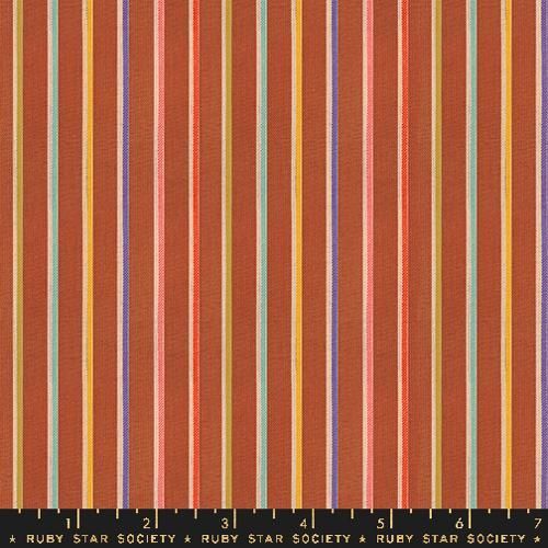 Ruby Star Society | Warp Weft Ooh Lucky Lucky | Sketch Stripe Wovens Stripe Garment | Maple Flat Orange