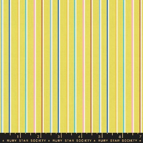 Ruby Star Society | Warp Weft Ooh Lucky Lucky | Sketch Stripe Wovens Stripe Garment | Citron