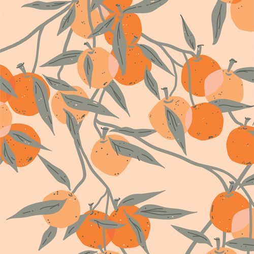 Tangerine von AGF Studio | Fruit Laden Branches | Art Gallery Fabrics Tangerine von AGF Studio | Fruit Laden Branches | Art Gallery Fabrics