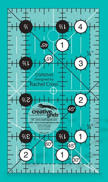 Creative Grids Lineal 2 ½" x 4 ½" | Quilt Lineal | Non slip