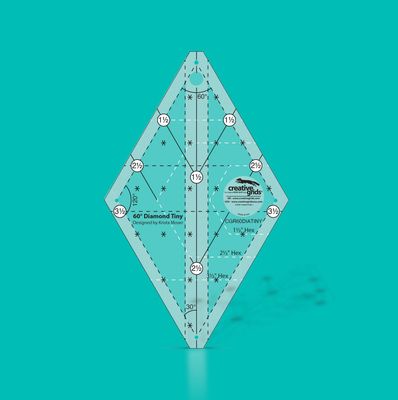 Creative Grids 60° Tiny Diamond Ruler Lineal | Non slip Creative Grids 60° Tiny Diamond Ruler Lineal | Non slip