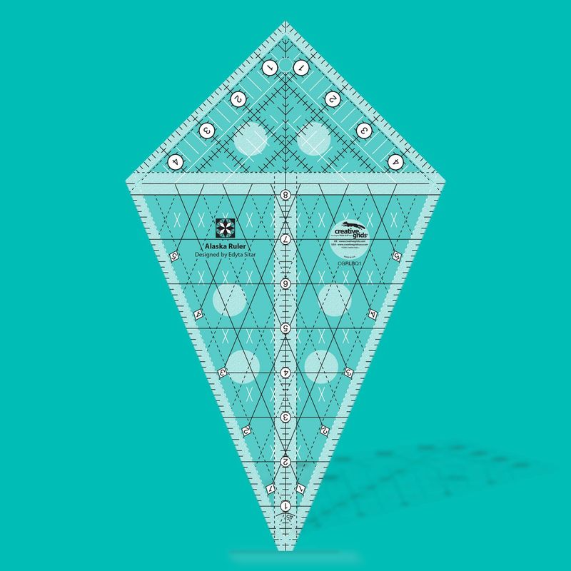 Creative Grids Alaska Quilt Ruler | by Edyta Sitar | Non slip | CGRLBQ1 Creative Grids Alaska Quilt Ruler | by Edyta Sitar | Non slip | CGRLBQ1