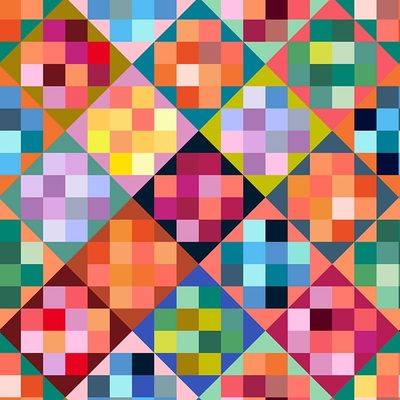108 108" Rückseitenstoff | Colorblock Multi | Überbreit