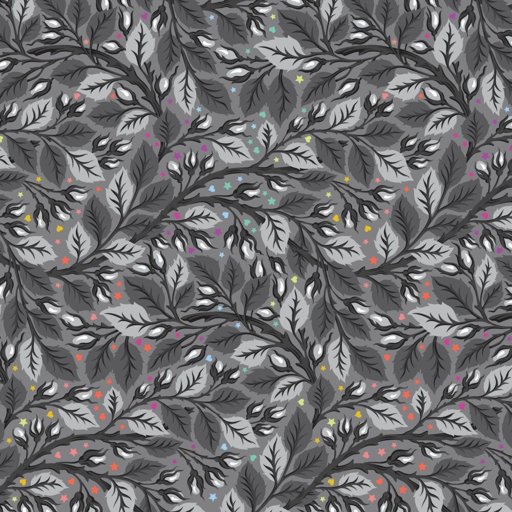 108" Rückseitenstoff  | Tula Pink Graywork | Nip in the Bud - Shadow