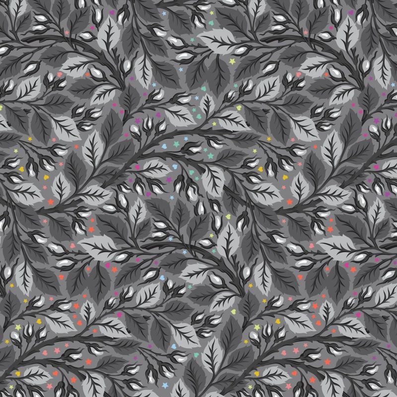 108" Rückseitenstoff  | Tula Pink Graywork | Nip in the Bud - Shadow