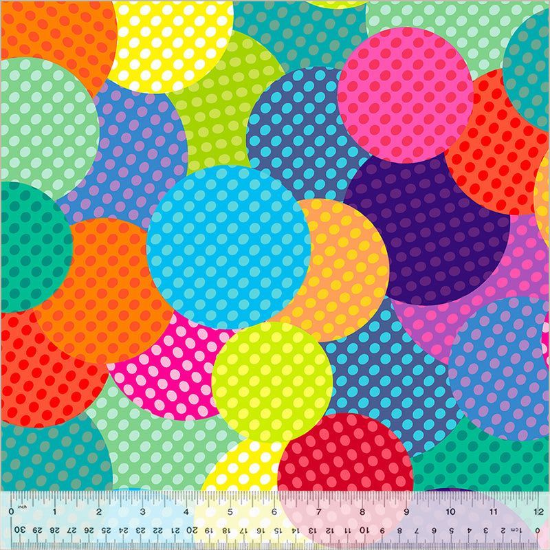108" Rückseitenstoff  | Rainbow Dots | by Heather Givans Of Crimson Tate