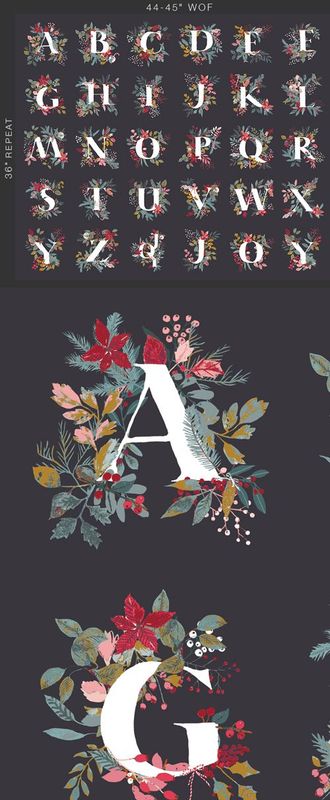 Jingle All the Letters - Panele | Adventale von Katarina Roccella für Art Gallery Fabrics Jingle All the Letters - Panele | Adventale von Katarina Roccella für Art Gallery Fabrics