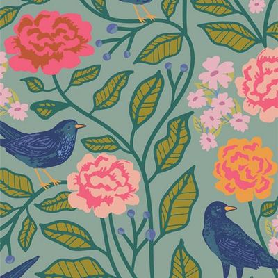 Blackbird Aviary | Starling von Maureen Cracknell für Art Gallery Fabrics