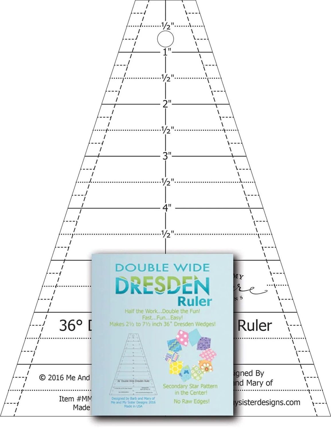 Double Wide Dresden Ruler | Me and My Sister Designs