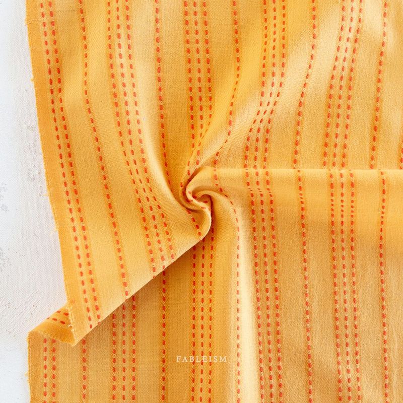 Stitch Stripe in Tumeric | Lucky Loom by Fableism Stitch Stripe in Tumeric | Lucky Loom by Fableism