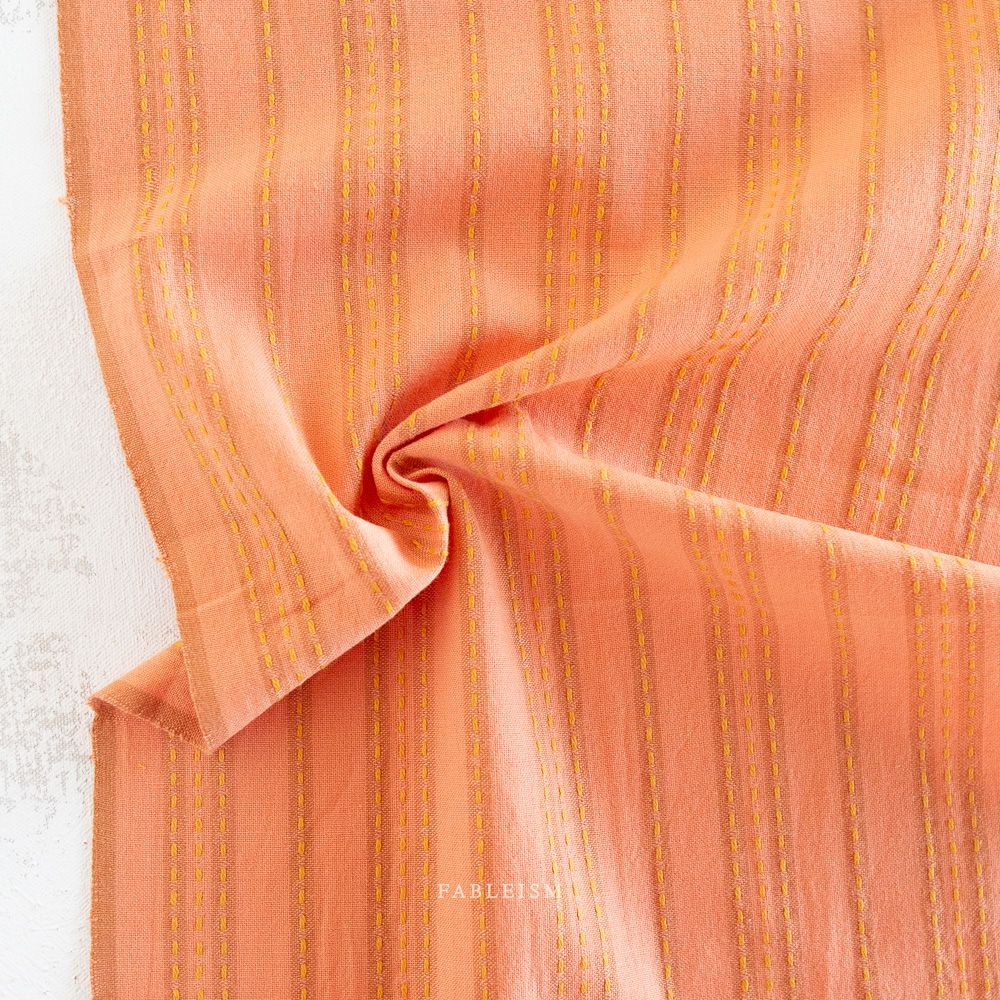 Stitch Stripe in Ginger | Lucky Loom by Fableism