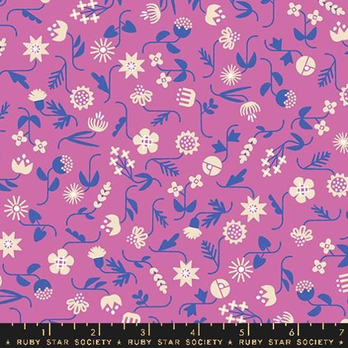 Salutations - Flowery Florals in Heliotrope​ | Rashida Coleman-Hale für Ruby Star Society | RS1095 14, Stoffgröße: Fat Quarter