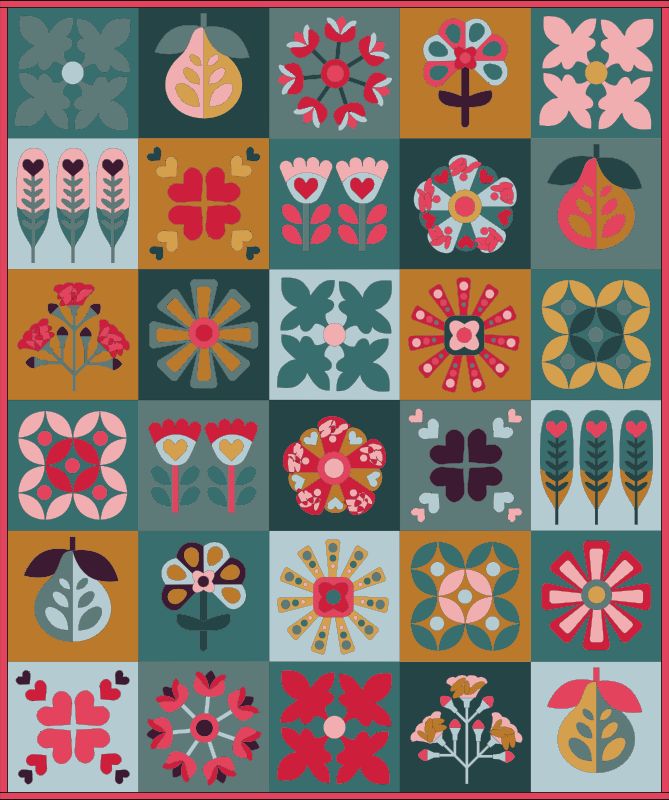 Quilt Kit | Christmas Blomma BOM Quilt Kit | Christmas Blomma BOM
