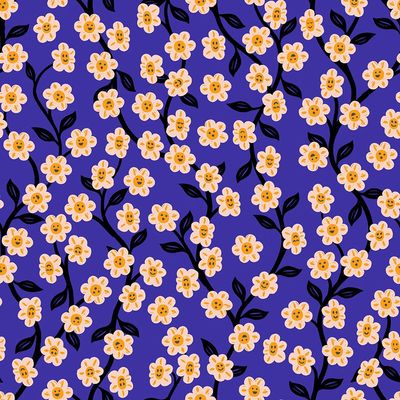 Hello Alice - Chatty Garden in Blacklight | Sarah Watts für Ruby Star Society Hello Alice - Chatty Garden in Blacklight | Sarah Watts für Ruby Star Society