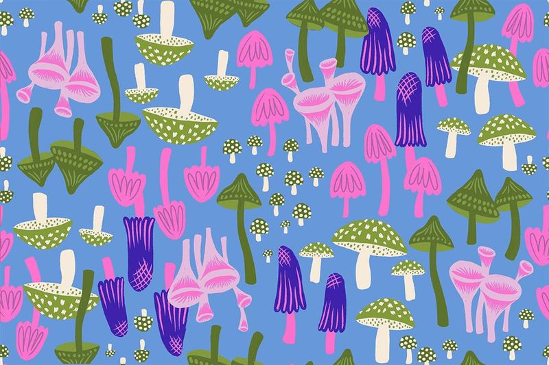 Hello Alice - Mushroom Land in Lindley Blue | Sarah Watts für Ruby Star Society Hello Alice - Mushroom Land in Lindley Blue | Sarah Watts für Ruby Star Society